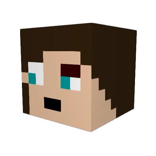 DerKappler Minecraft avatar head, 3D render