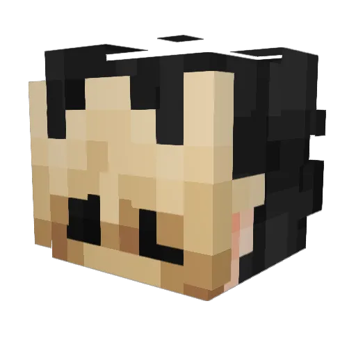DerKaren Minecraft avatar head, 3D render