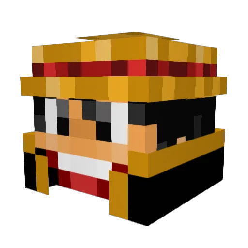 DerKelee Minecraft avatar head, 3D render