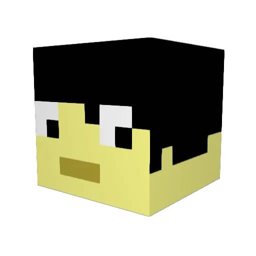 DerKir Minecraft avatar head, 3D render