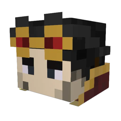 DerKiwi_8 Minecraft avatar head, 3D render