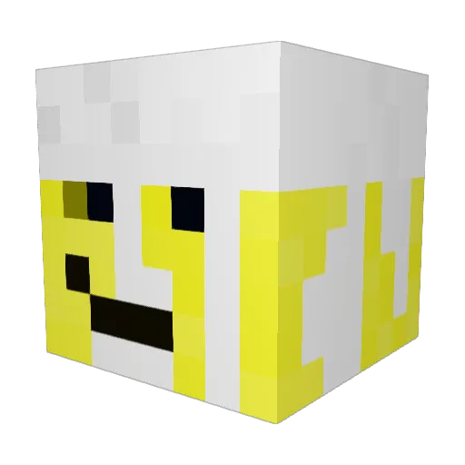 DerKleber Minecraft avatar head, 3D render
