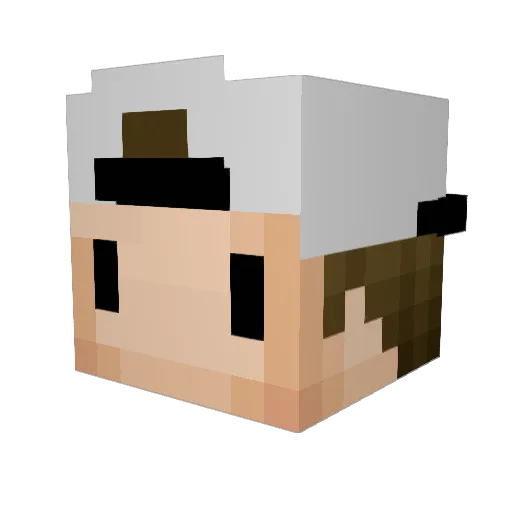 DerKleinliche Minecraft avatar head, 3D render