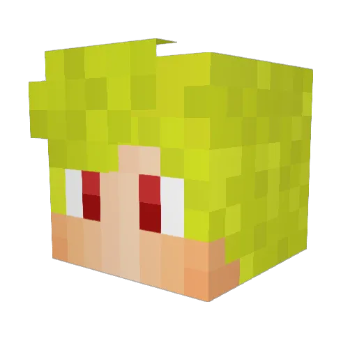 DerKoPe Minecraft avatar head, 3D render