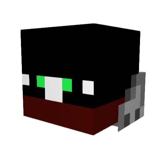 DerKrieger1 Minecraft avatar head, 3D render