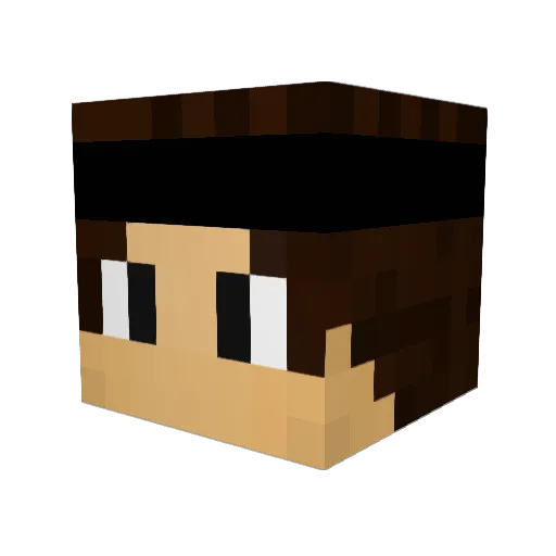 DerKunst Minecraft avatar head, 3D render