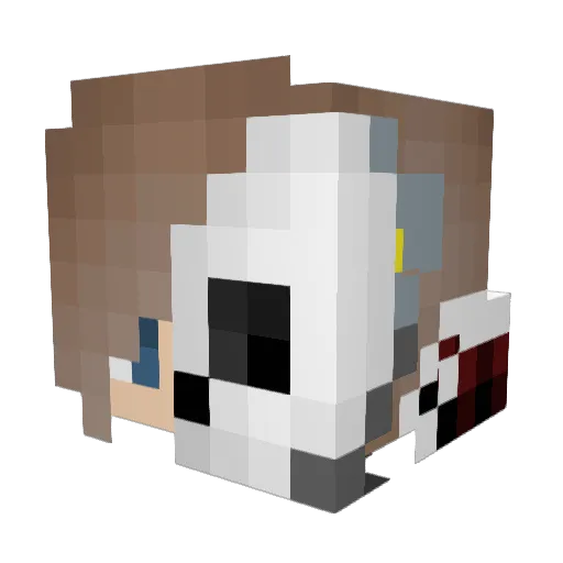 DerLangeMitBart Minecraft avatar head, 3D render