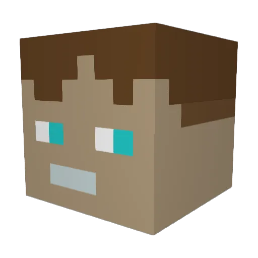 DerLeeyy Minecraft avatar head, 3D render