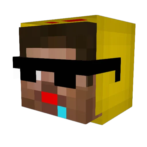 DerLieferant Minecraft avatar head, 3D render