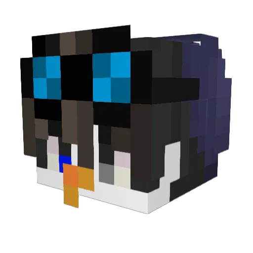 DerLinkeWoody Minecraft avatar head, 3D render