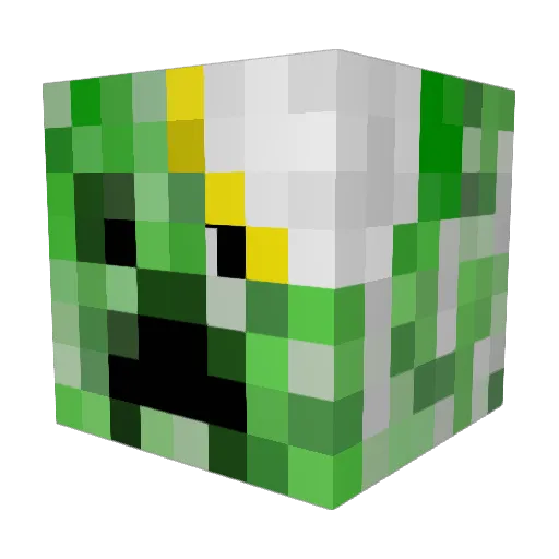 DerLollipop Minecraft avatar head, 3D render