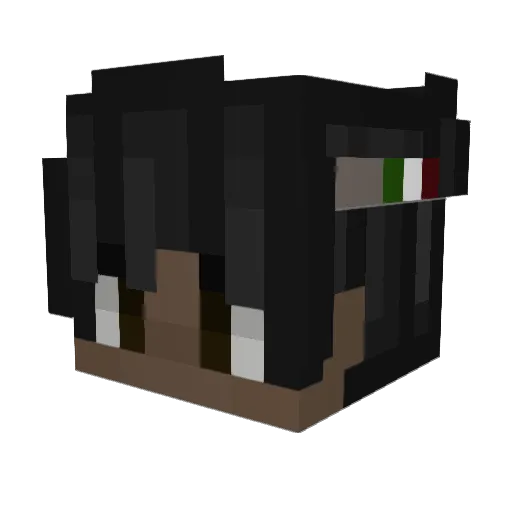 DerLoo Minecraft avatar head, 3D render