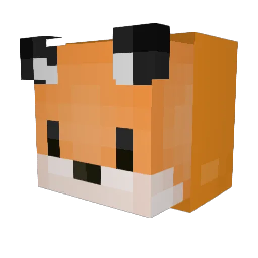 DerLuchsTV Minecraft avatar head, 3D render