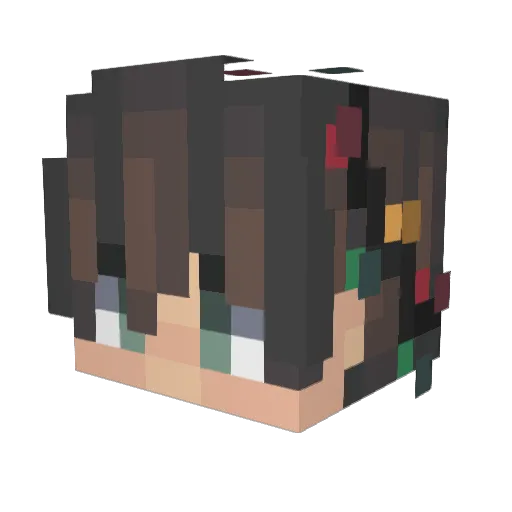 DerLuetti Minecraft avatar head, 3D render