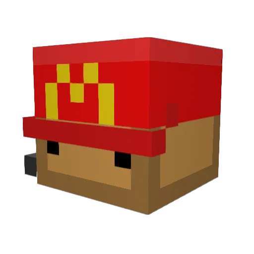 DerLuis08 Minecraft avatar head, 3D render