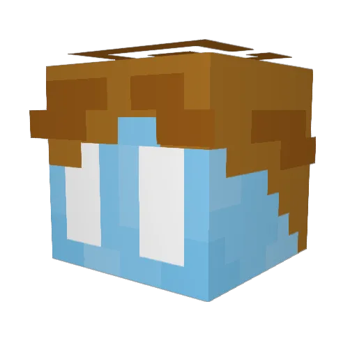 DerM1O Minecraft avatar head, 3D render