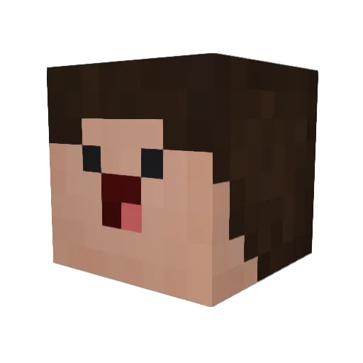 DerM4nu Minecraft avatar head, 3D render