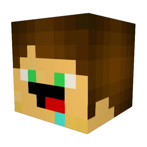 DerM4xum Minecraft avatar head, 3D render