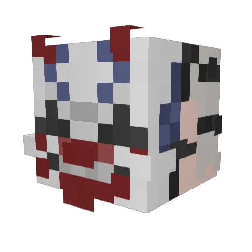DerMCFetty Minecraft avatar head, 3D render