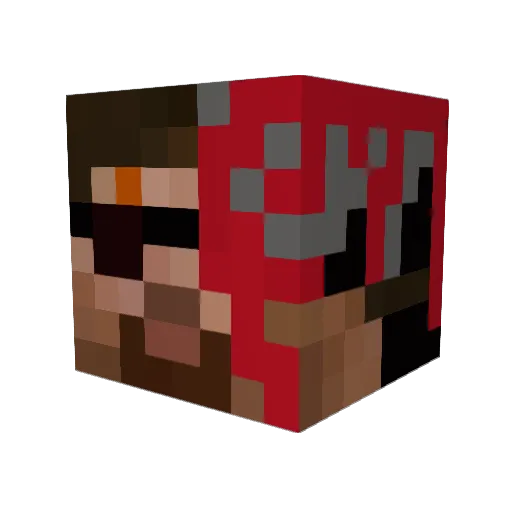 DerMaikinator Minecraft avatar head, 3D render