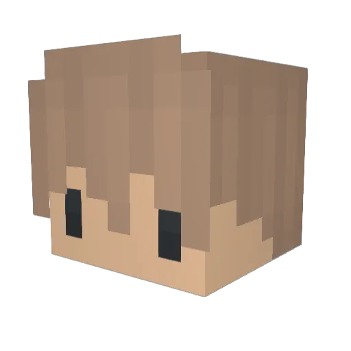 DerManta Minecraft avatar head, 3D render