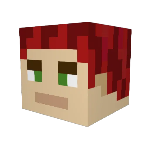 DerManuel Minecraft avatar head, 3D render