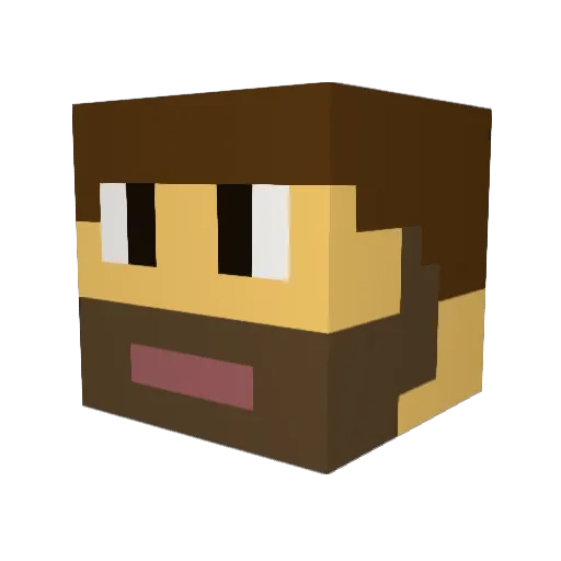 DerMarcSun Minecraft avatar head, 3D render