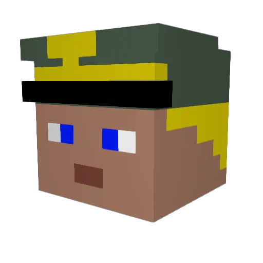 DerMaxinator Minecraft avatar head, 3D render