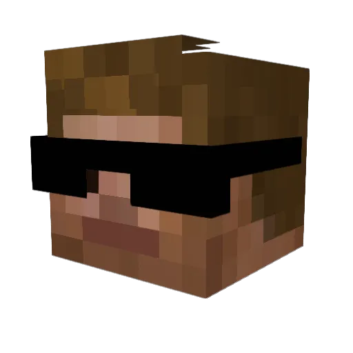 DerMehl Minecraft avatar head, 3D render