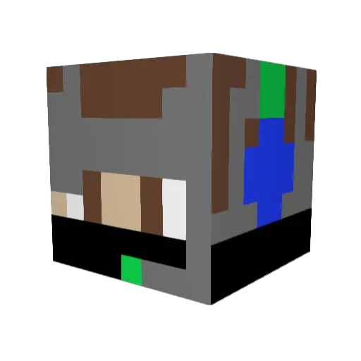 DerMikHD Minecraft avatar head, 3D render