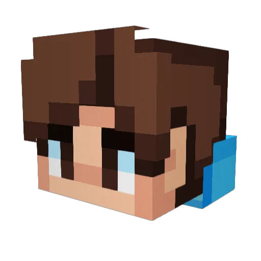 DerMitDemKnall Minecraft avatar head, 3D render