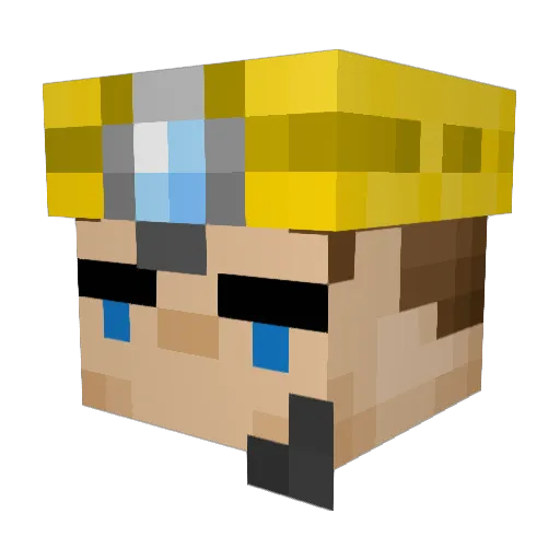 DerMlerLP Minecraft avatar head, 3D render