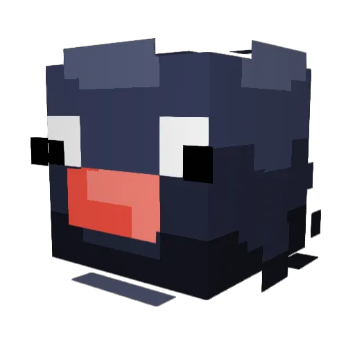 DerMustang39 Minecraft avatar head, 3D render
