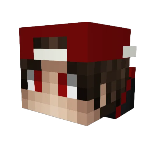 DerMustiii Minecraft avatar head, 3D render