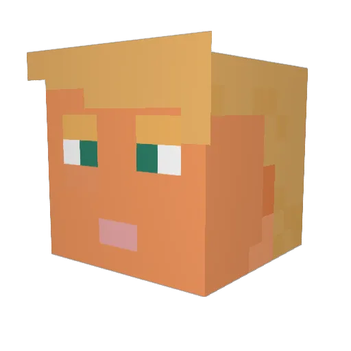 DerNerb Minecraft avatar head, 3D render