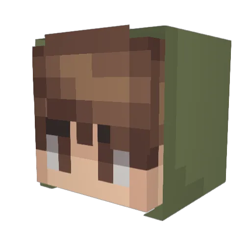 DerNuttenPreller Minecraft avatar head, 3D render