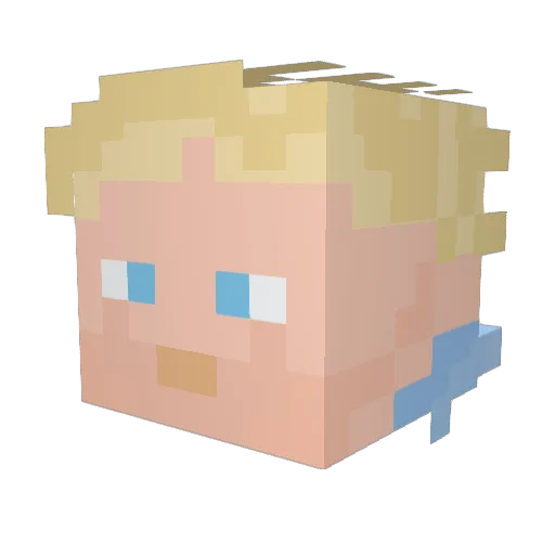 DerOmat Minecraft avatar head, 3D render