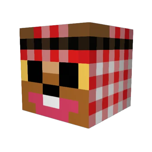 DerOpa69 Minecraft avatar head, 3D render
