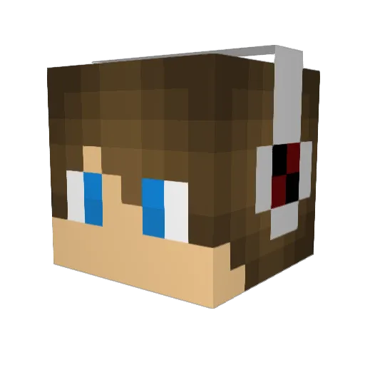 DerOralAdmiral Minecraft avatar head, 3D render