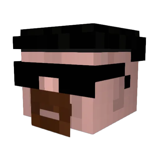 DerPanzerFisch_B Minecraft avatar head, 3D render