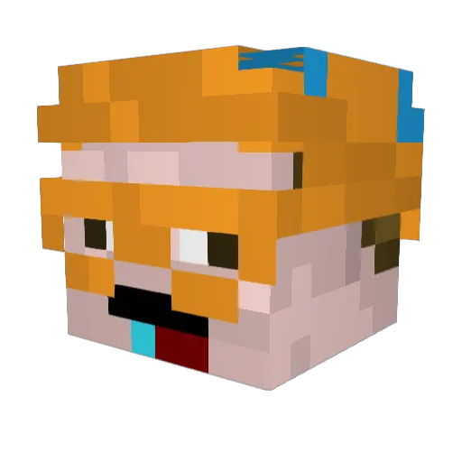 DerPhlipderflipp Minecraft avatar head, 3D render