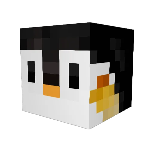DerPingoo Minecraft avatar head, 3D render