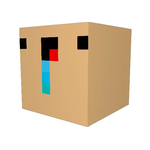 DerPlayerLP Minecraft avatar head, 3D render