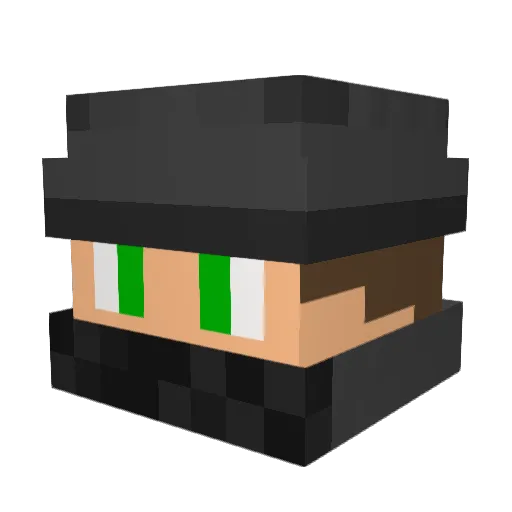 DerPole42 Minecraft avatar head, 3D render