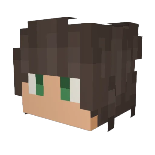 DerPray Minecraft avatar head, 3D render