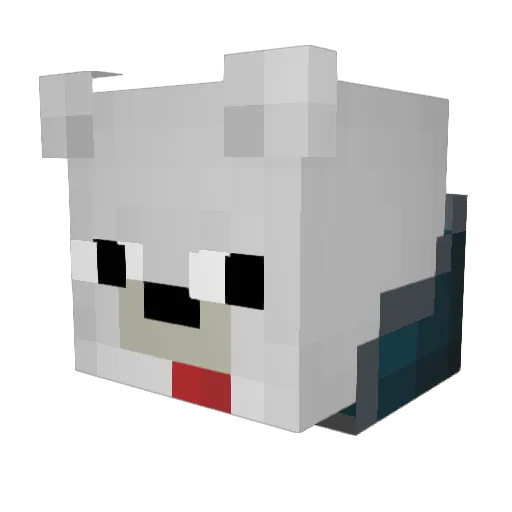 DerPsychoTeddy Minecraft avatar head, 3D render