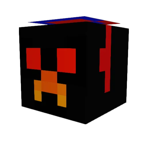 DerQuadrat Minecraft avatar head, 3D render