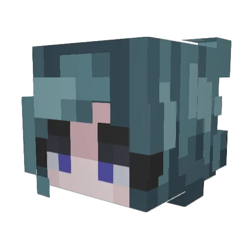 DerROOR Minecraft avatar head, 3D render