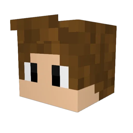 DerReidi Minecraft avatar head, 3D render