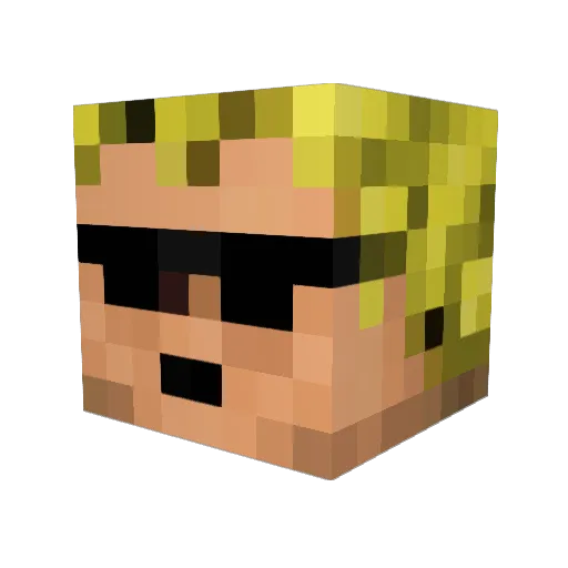 DerRote85 Minecraft avatar head, 3D render